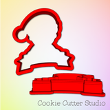 Christmas Elf with Banner Cookie Cutter