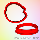 Football with Santa Hat Cookie Cutter