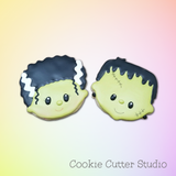 Frankenstein & Bride of Frankenstein Cookie Cutter Set, Halloween Cookie Cutters