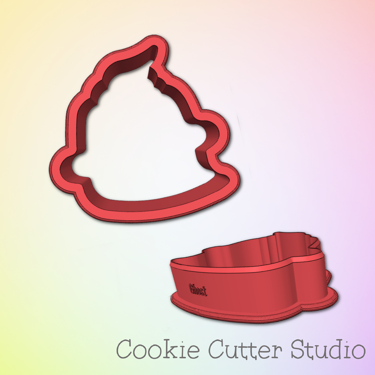 Ghost Cookie Cutter STL File | Digital Download Only | 5 Sizes (Copy)