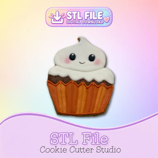 Ghost Cupcake Cookie Cutter STL File | Digital Download Only | 5 Sizes