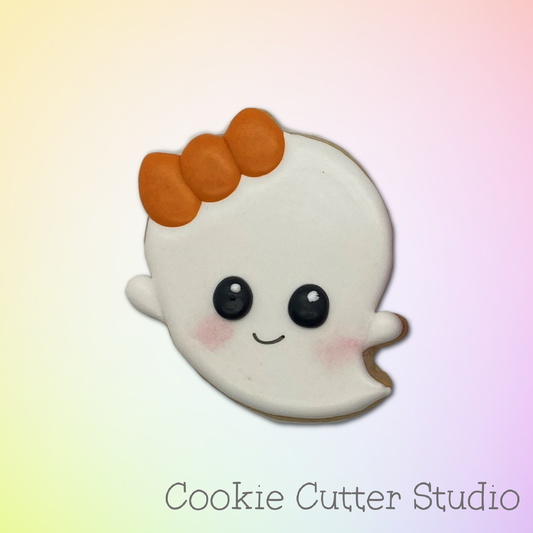 Ghost with Bow Cookie Cutter STL File | Digital Download Only | 5 Sizes