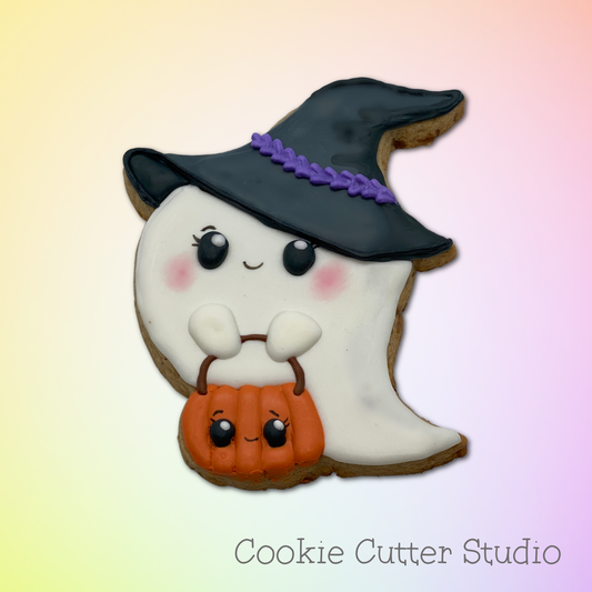 Ghost Witch Cookie Cutter, Halloween Cookie Cutter