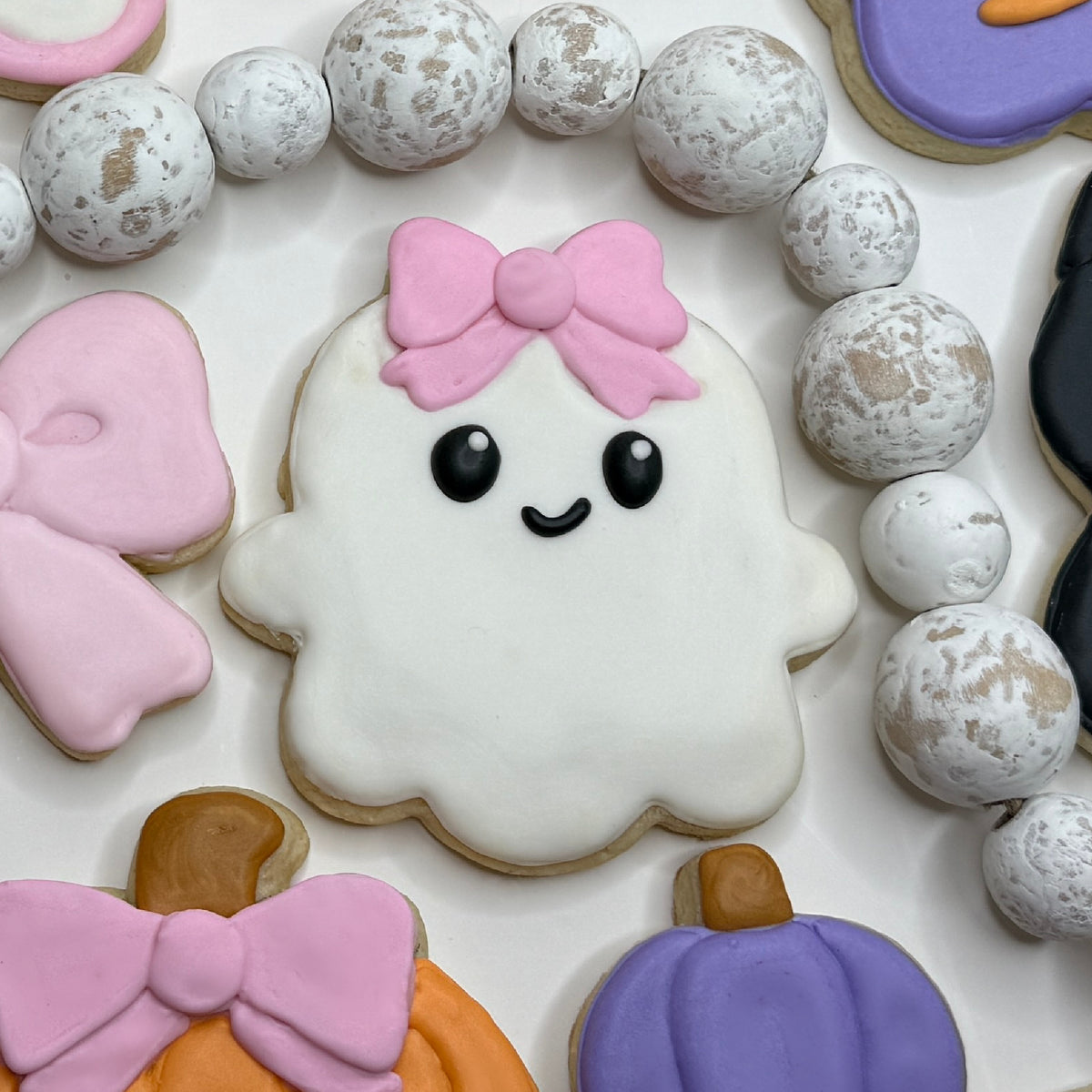 Ghost with a Bow Cookie Cutter, Halloween Cookie Cutter