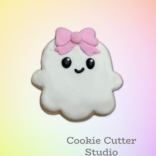 Ghost with a Bow Cookie Cutter STL File | Digital Download Only | 5 Sizes
