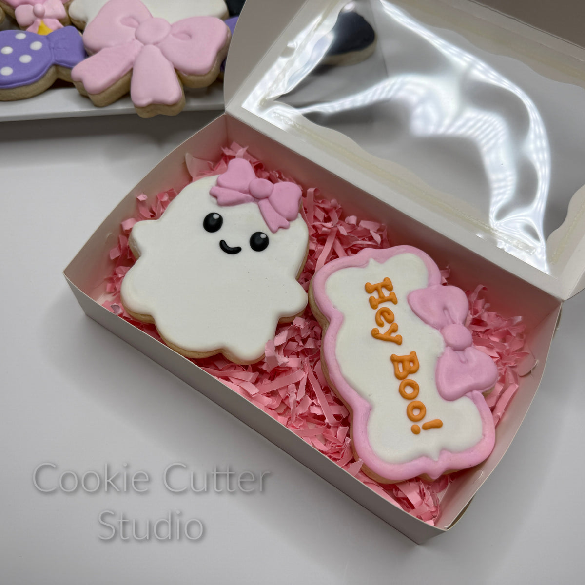Ghost with a Bow Cookie Cutter, Halloween Cookie Cutter