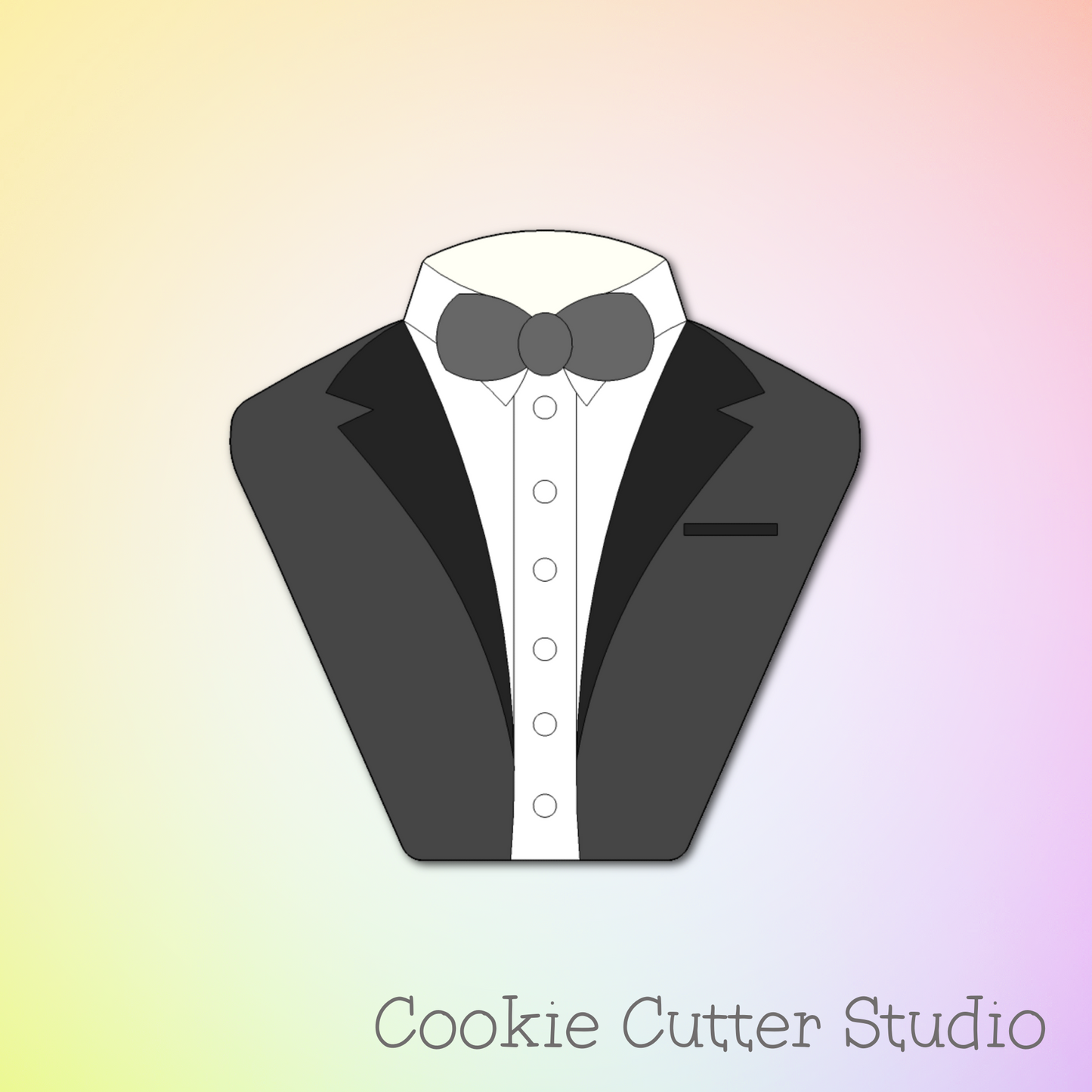 Tuxedo Cookie Cutter, Wedding Cookie Cutter