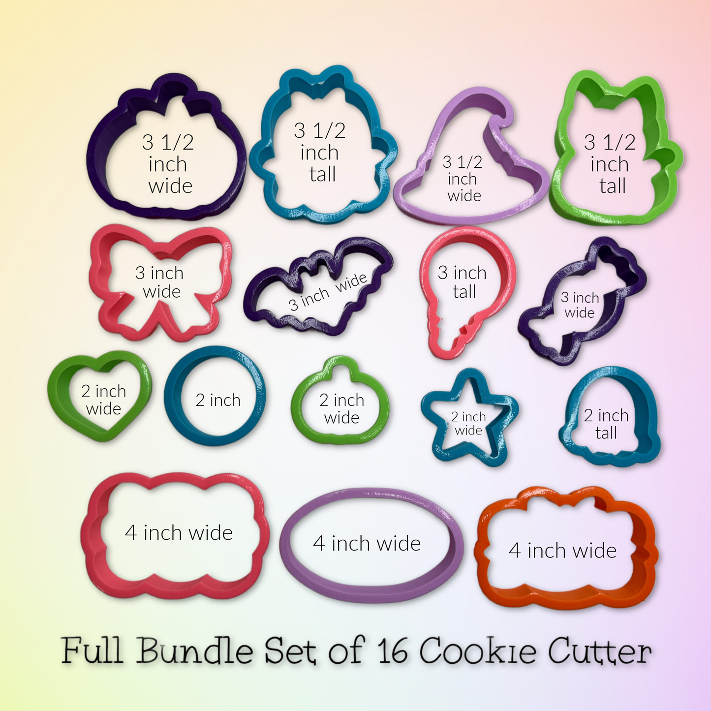 Halloween STL Cookie Cutter Bundle, Halloween Ghost 3D Print Files, Digital Download