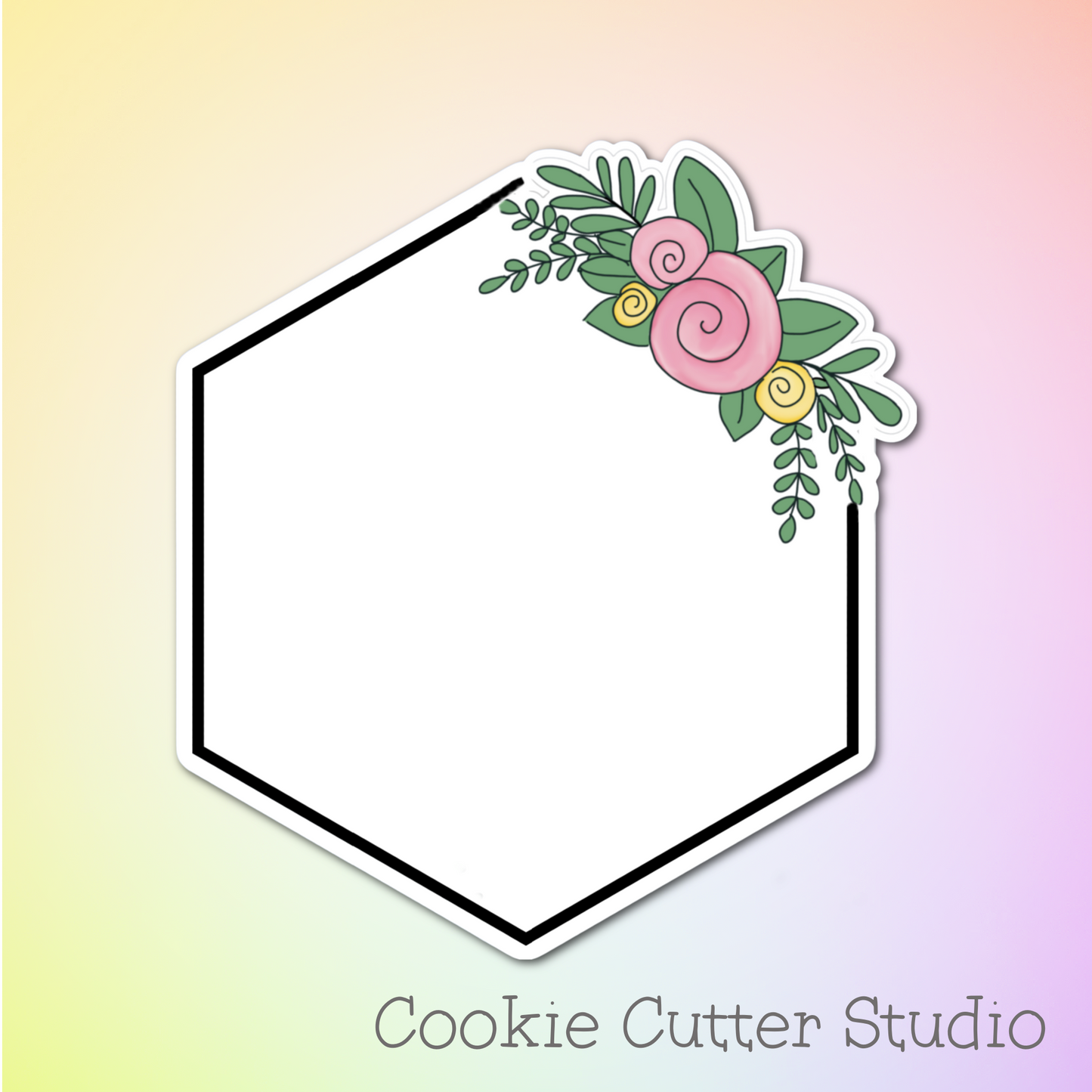 Floral Plaque Cookie Cutter