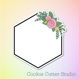 Floral Plaque Cookie Cutter