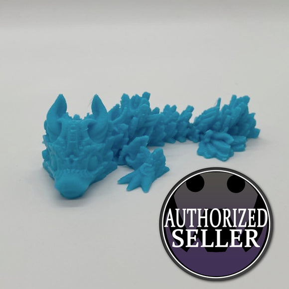 Baby Lunar Dragon, Majestic 3D-Printed Dragon Fidget Toy – Articulated and Eye-Catching!