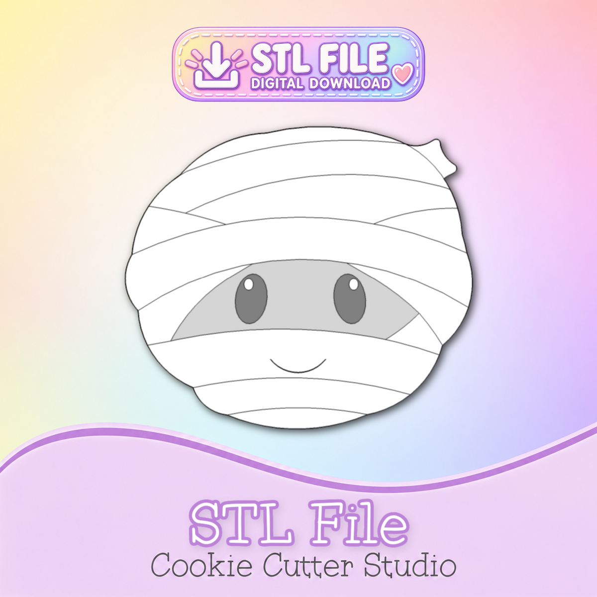 Mummy Cookie Cutter STL File | Digital Download Only | 5 Sizes