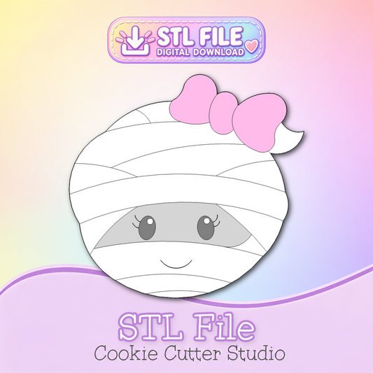 Mummy Girl Cookie Cutter STL File | Digital Download Only | 5 Sizes