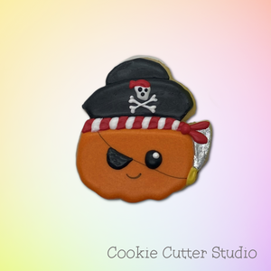 Pirate Pumpkin Cookie Cutter, Halloween Cookie Cutter