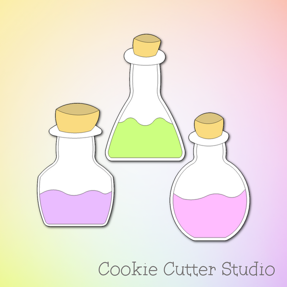 Potion Bottle Cookie Cutter Set, Halloween Cookie Cutters