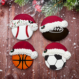 Sports Ball with Santa Hat Cookie Cutter