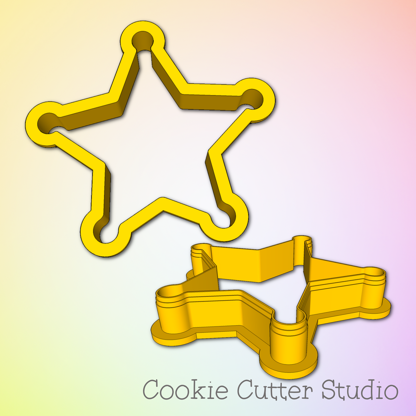 Sheriff's Badge Cookie Cutter