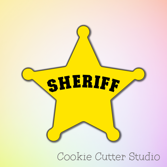 Sheriff's Badge Cookie Cutter