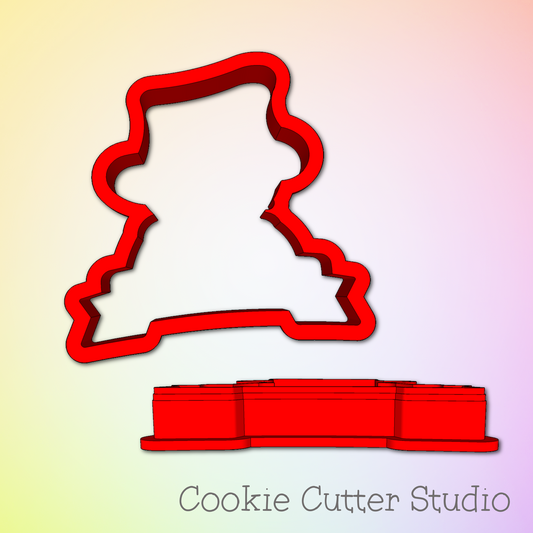 Snowman with Banner Cookie Cutter, Christmas Cookie Cutters