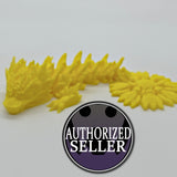 Baby Sunflower Dragon, Majestic 3D-Printed Dragon Fidget Toy – Articulated and Eye-Catching!