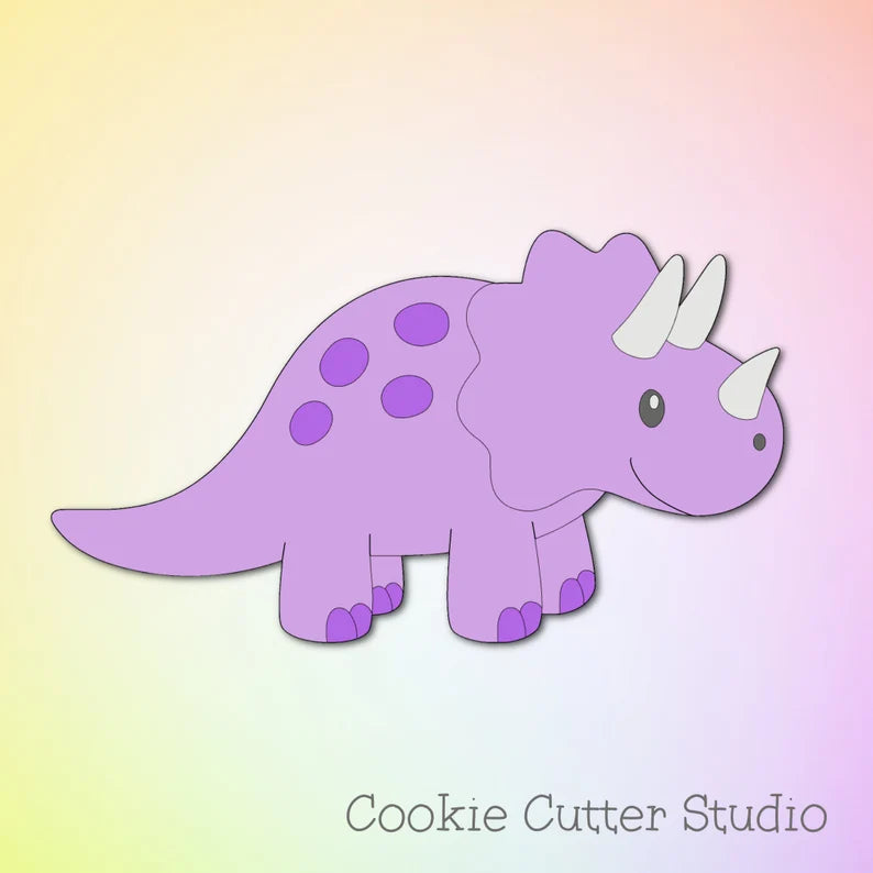 Triceratops Cookie Cutter, Dinosaur Cookie Cutter