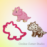 Triceratops Cookie Cutter, Dinosaur Cookie Cutter