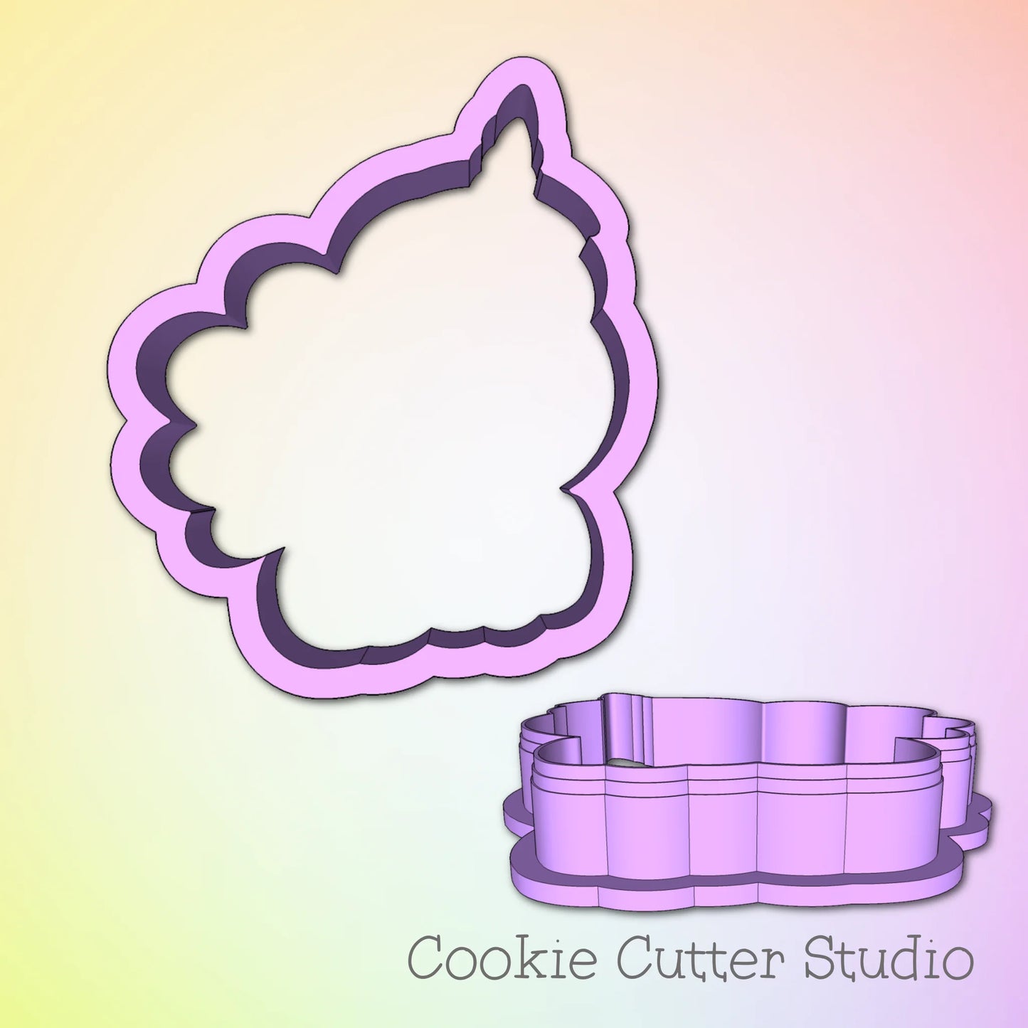 Unicorn Cookie Cutter, Sitting Unicorn Cookie Cutter