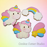 Unicorn Cookie Cutter, Sitting Unicorn Cookie Cutter