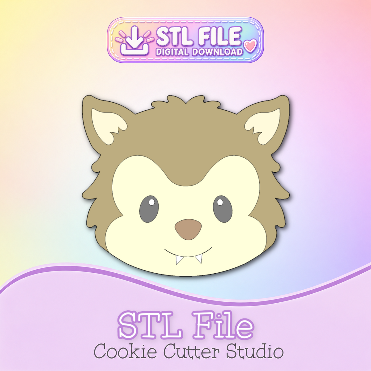 Werewolf Cookie Cutter STL File | Digital Download Only | 5 Sizes