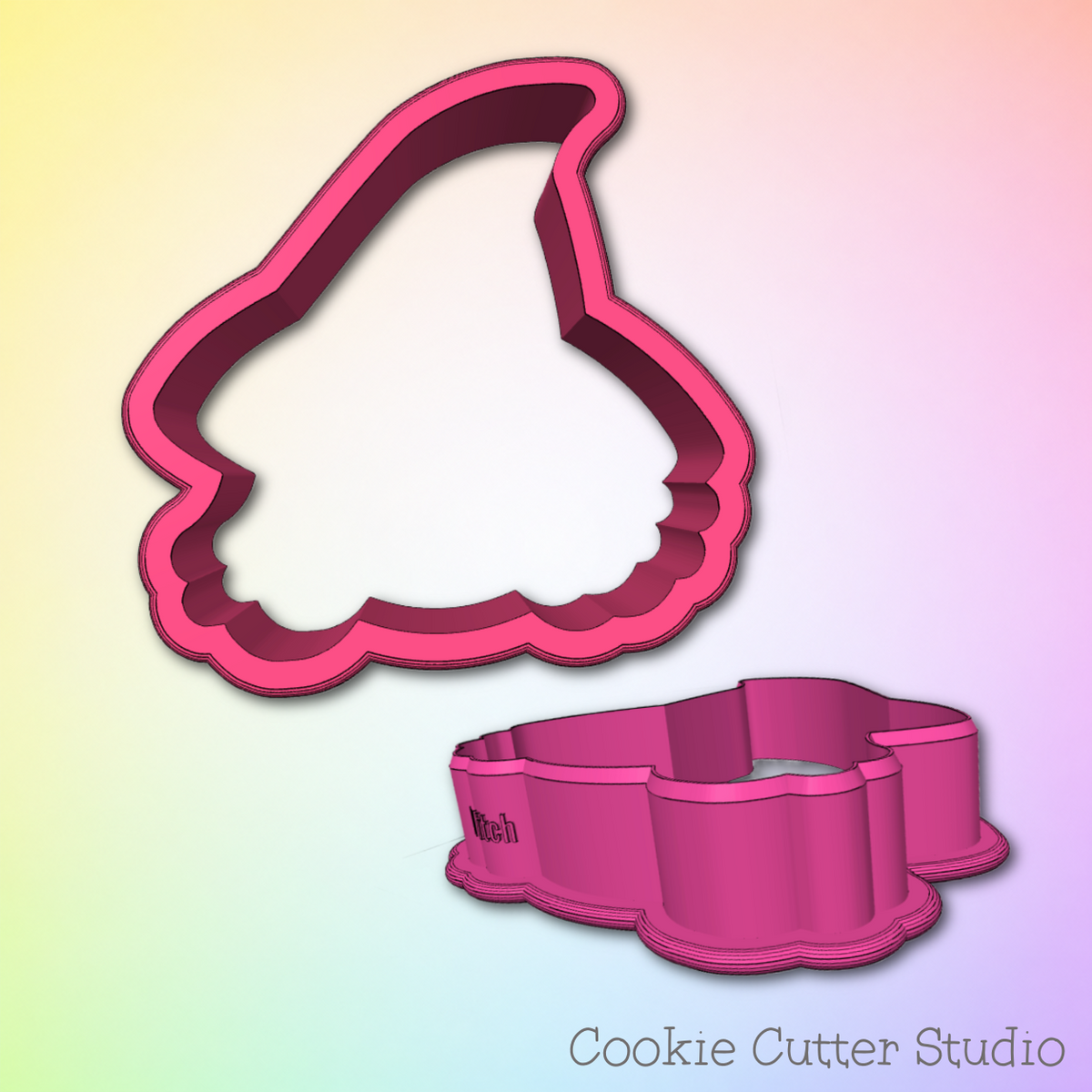 Witch Head Cookie Cutter STL Files | Digital Download Only | 5 Files