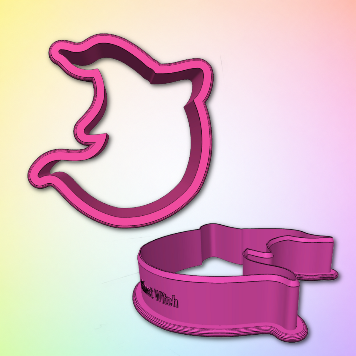 Ghost Witch Cookie Cutter STL Files | Digital Download Only | 5 Files