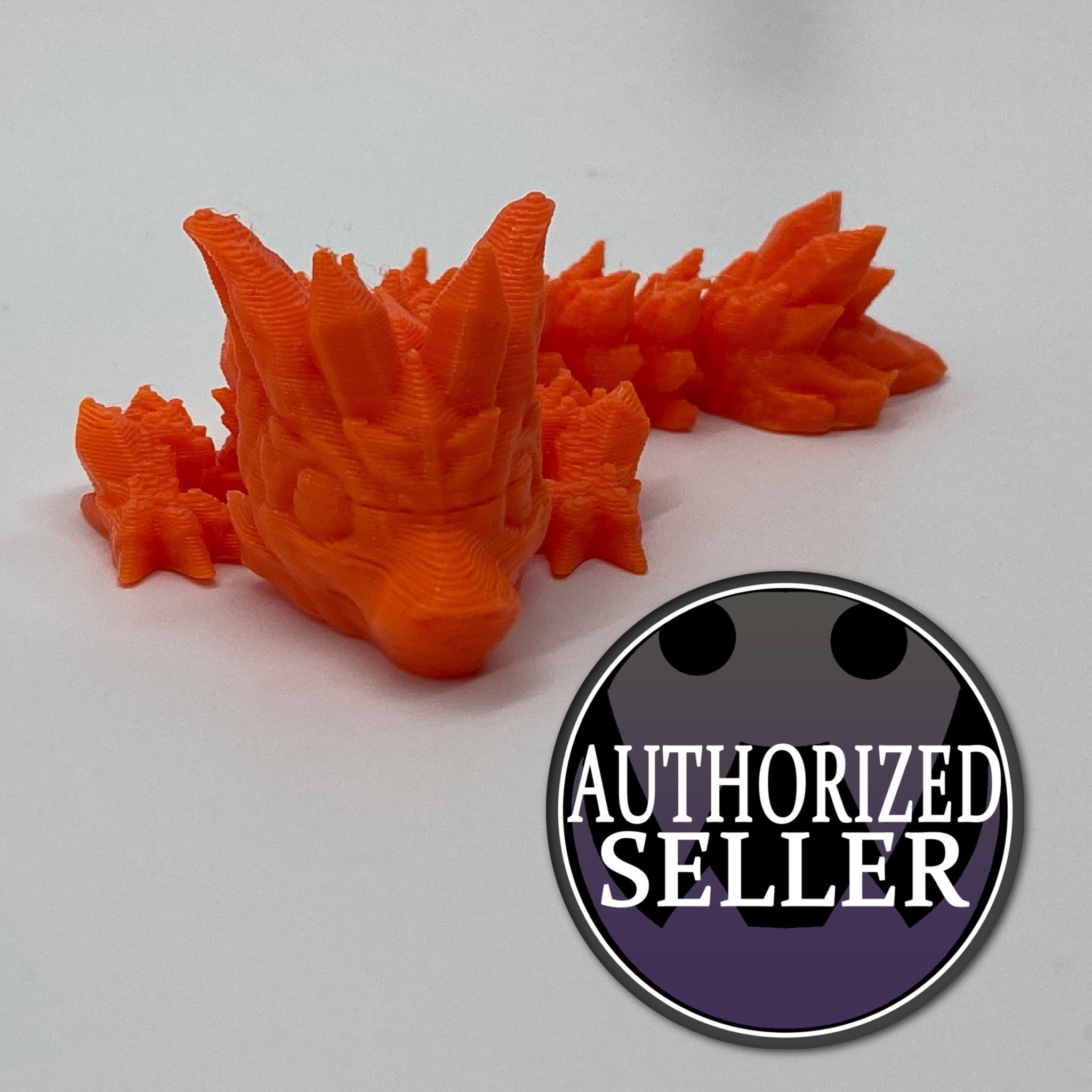 Baby Wolf Dragon, Majestic 3D-Printed Dragon Fidget Toy