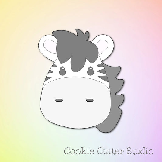 Classic Zebra Head Cookie Cutter