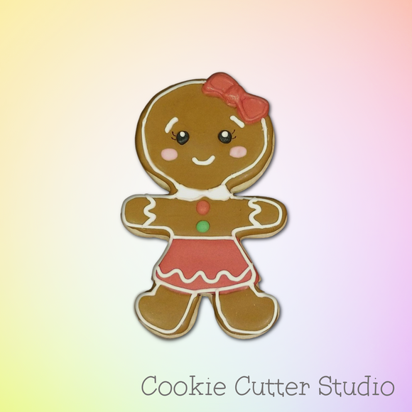 Gingerbread Girl Cookie Cutter, Christmas Cookie Cutter