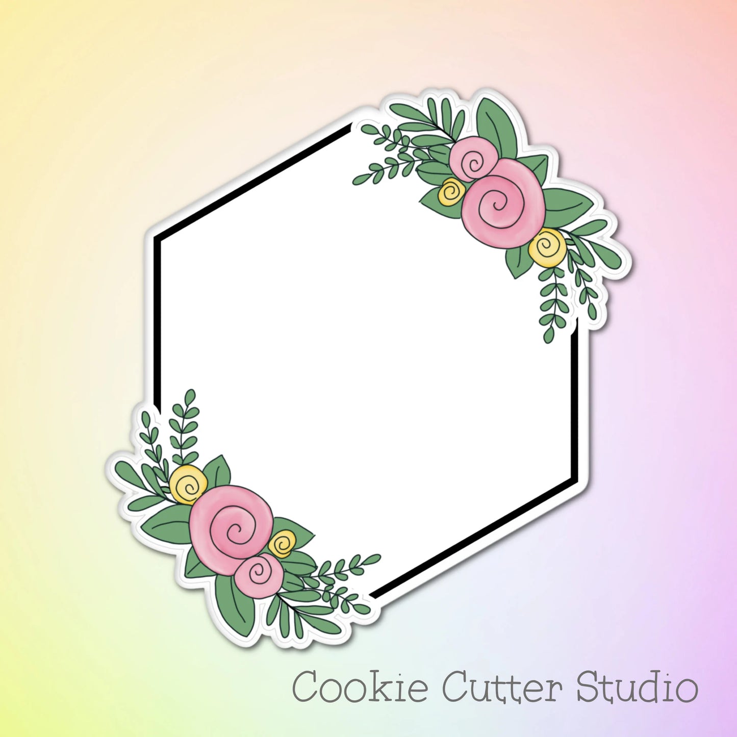 Floral Plaque Cookie Cutter