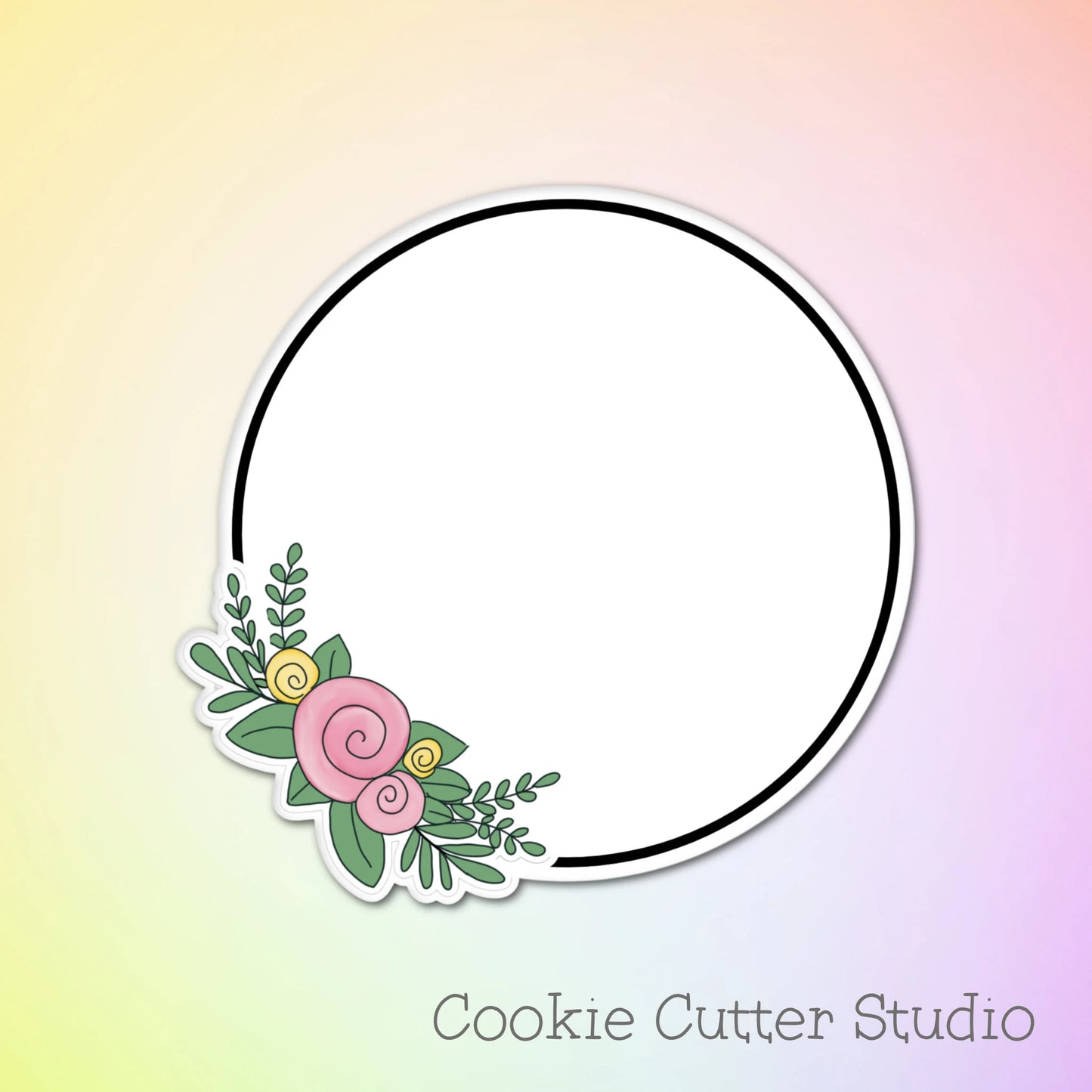 Floral Plaque Cookie Cutter