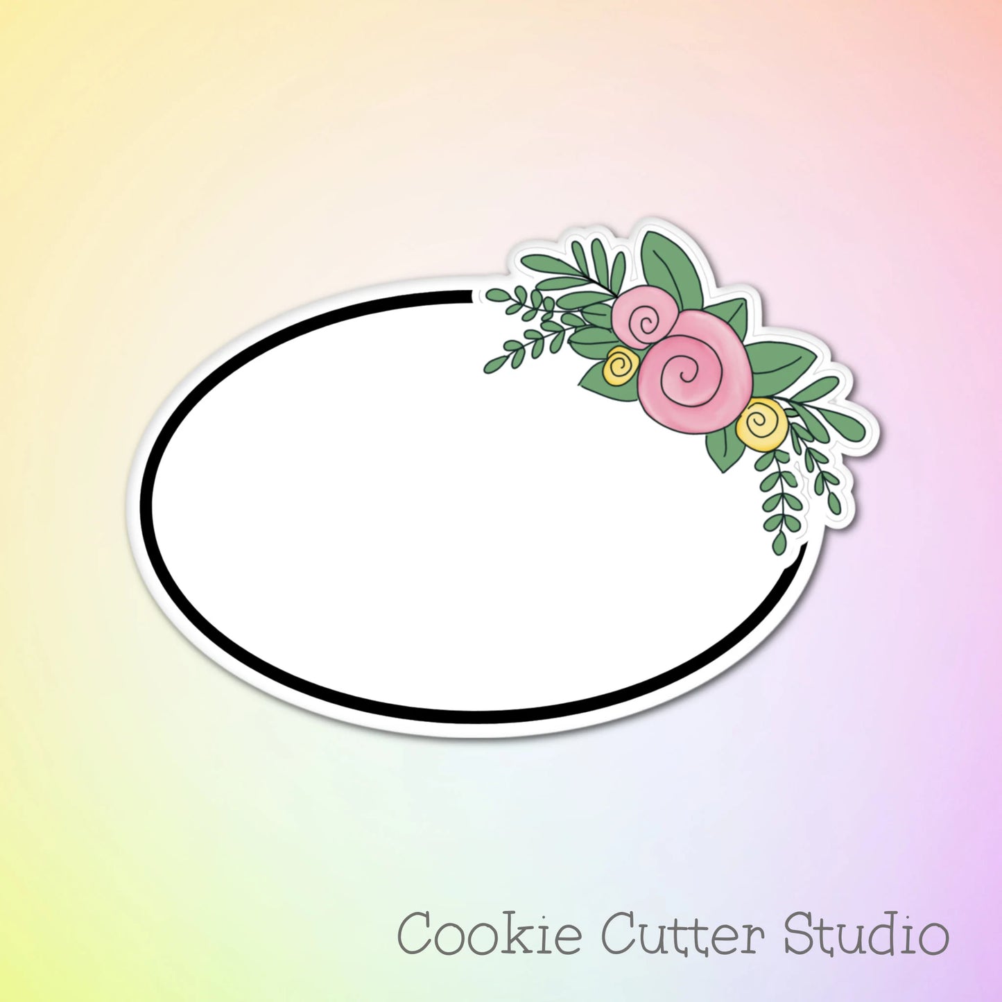Floral Plaque Cookie Cutter