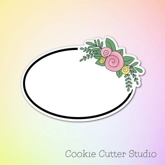 Floral Plaque Cookie Cutter