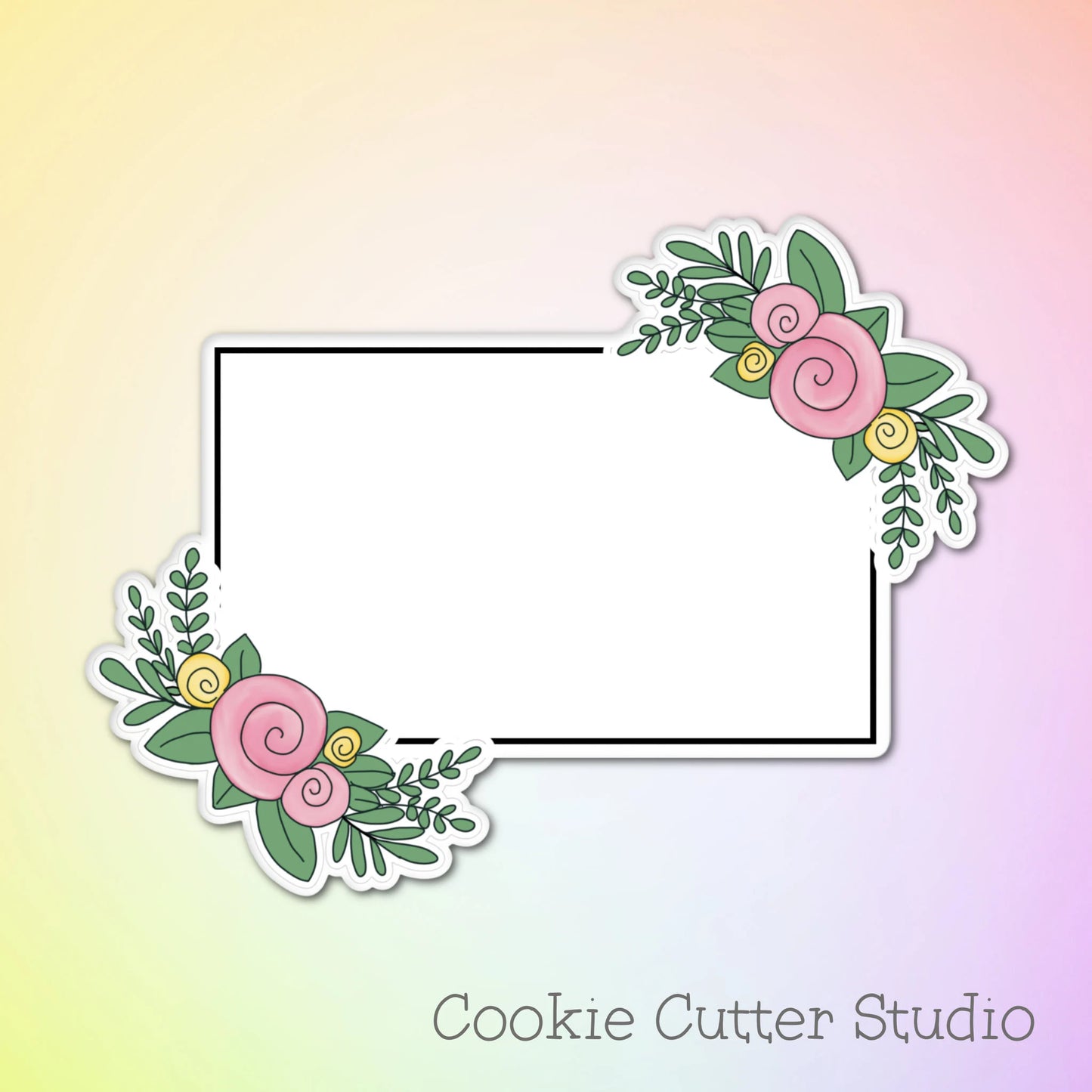 Floral Plaque Cookie Cutter