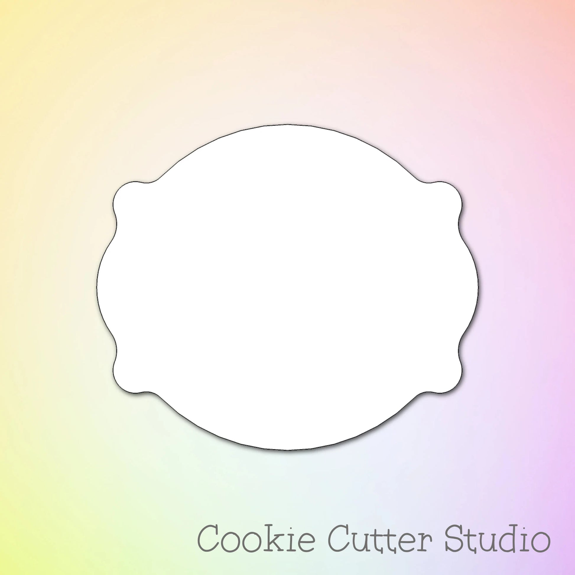 Floral Plaque Cookie Cutter