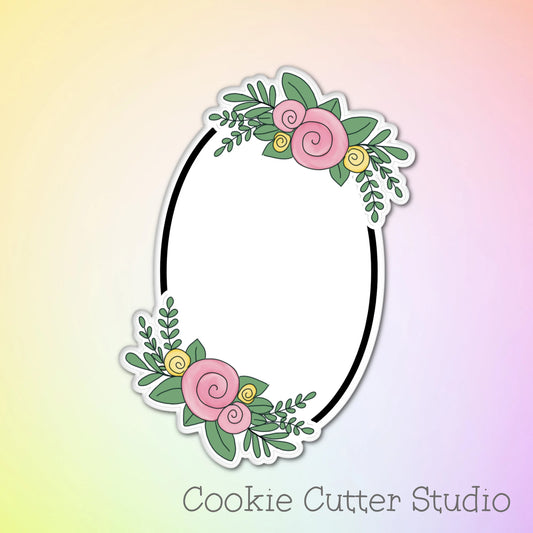 Floral Plaque Cookie Cutter