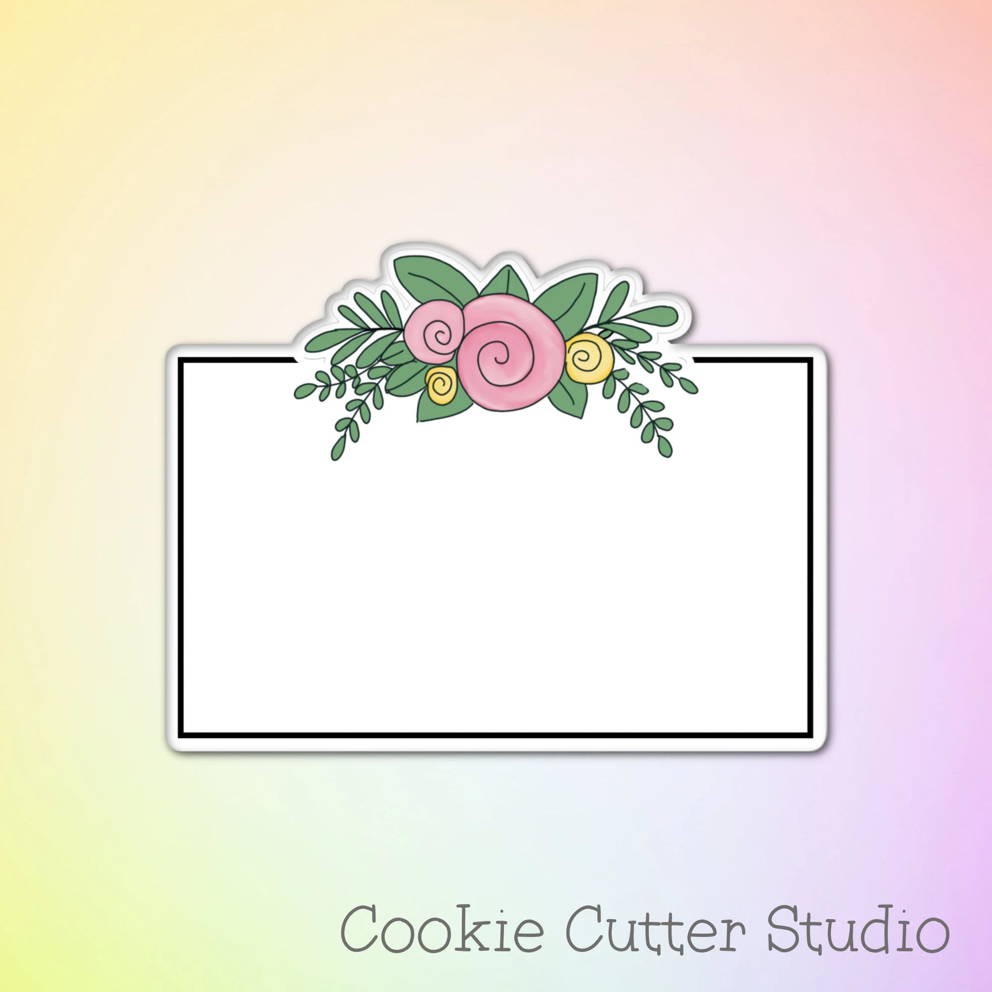 Floral Plaque Cookie Cutter