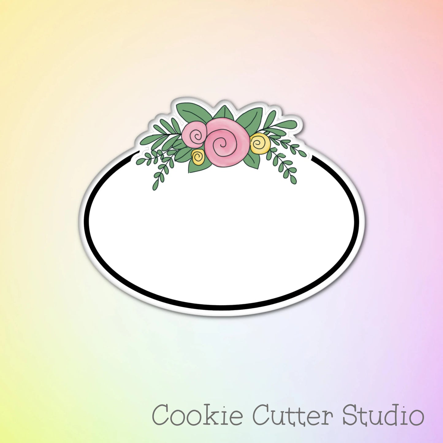 Floral Plaque Cookie Cutter