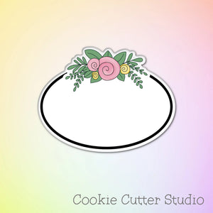 Floral Plaque Cookie Cutter