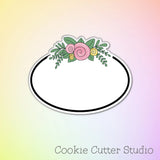 Floral Plaque Cookie Cutter