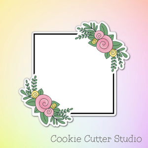 Floral Plaque Cookie Cutter