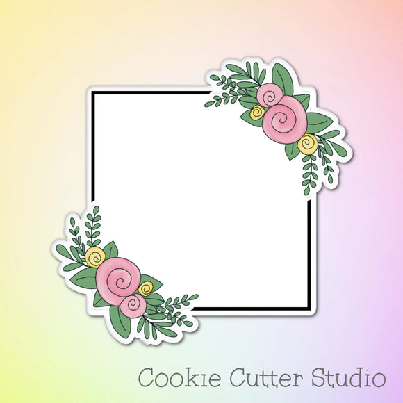 Floral Plaque Cookie Cutter