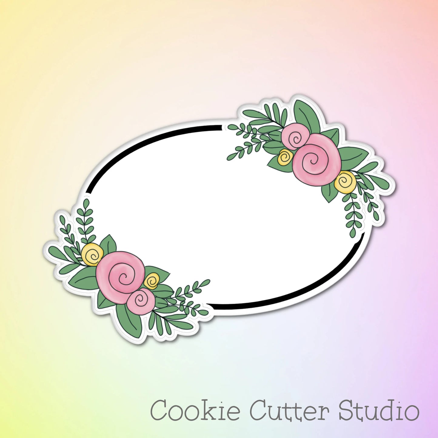 Floral Plaque Cookie Cutter