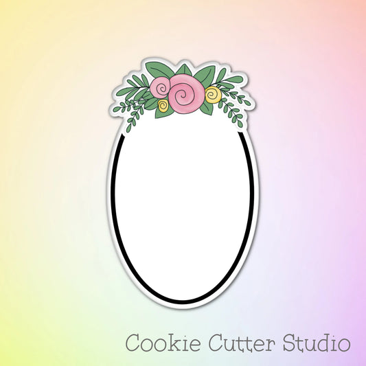 Floral Plaque Cookie Cutter