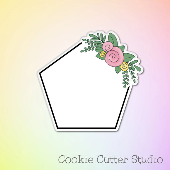 Floral Plaque Cookie Cutter